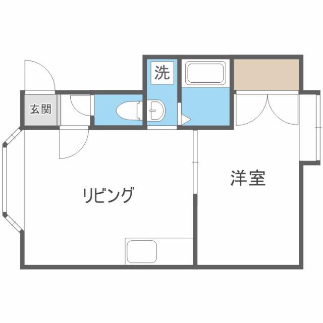 グレイスコート(1LDK/2階)の間取り写真