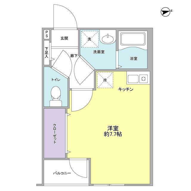 メゾンプルミエ136(ワンルーム/2階)の間取り写真