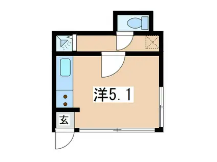 小崎アパート(ワンルーム/1階)の間取り写真