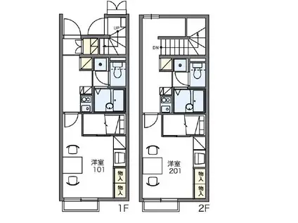 レオパレスきぼう(1K/1階)の間取り写真