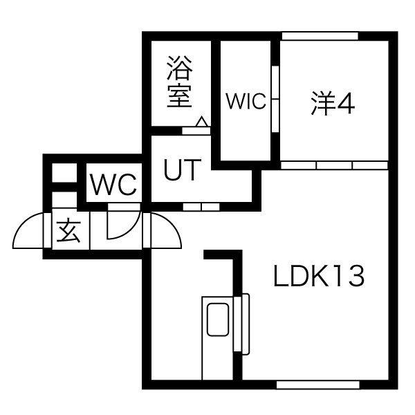 LE SOLEIL DE MARUYAMA(1LDK/1階)の間取り写真