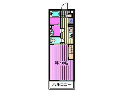 リブリ・URAWA MOTOMATI(1K/2階)の間取り写真