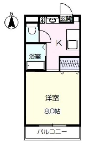グリーングラス(1K/3階)の間取り写真
