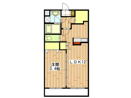 アンソレイユIII(1LDK/1階)の間取り写真