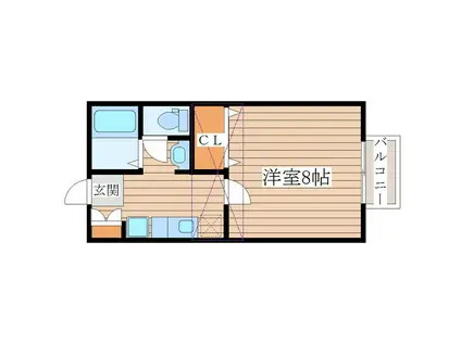 コリーヌ南光台II番館(1K/1階)の間取り写真