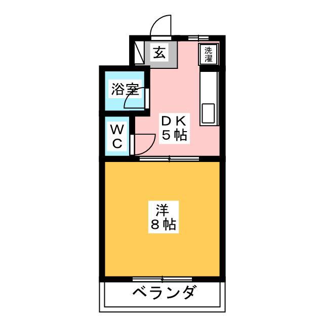 フレンドシティII(1DK/1階)の間取り写真