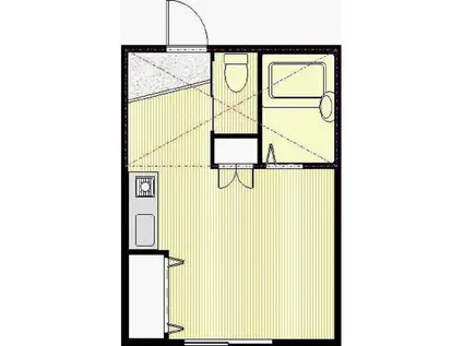 ウインズ生麦A(ワンルーム/1階)の間取り写真