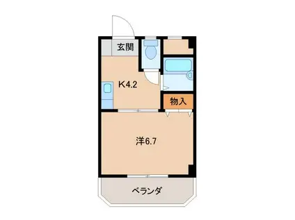 アンビアンテ田中町(1K/5階)の間取り写真