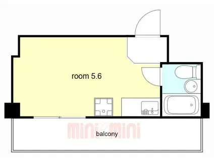 コスモプラザ三宮(ワンルーム/8階)の間取り写真