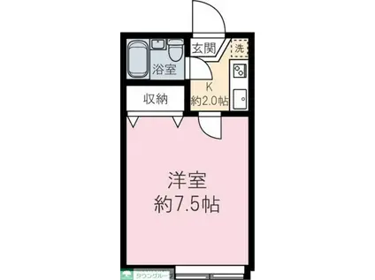 イースタンプラザひばりヶ丘(1K/1階)の間取り写真