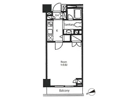 カスタリア戸越駅前(1K/4階)の間取り写真