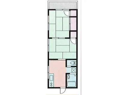 ハイム湘東(2K/2階)の間取り写真