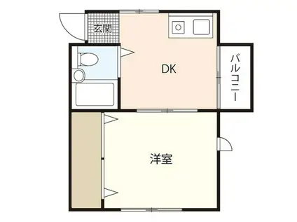 WINDY1990(1DK/5階)の間取り写真