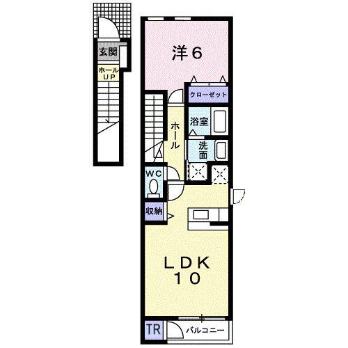 グレイスII(1LDK/2階)の間取り写真