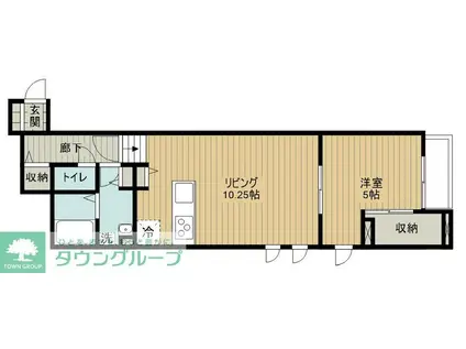 WILLOWS神明(1LDK/2階)の間取り写真