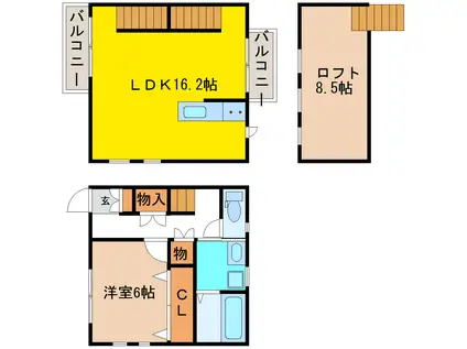 メゾン紅陽(1SLDK/1階)の間取り写真