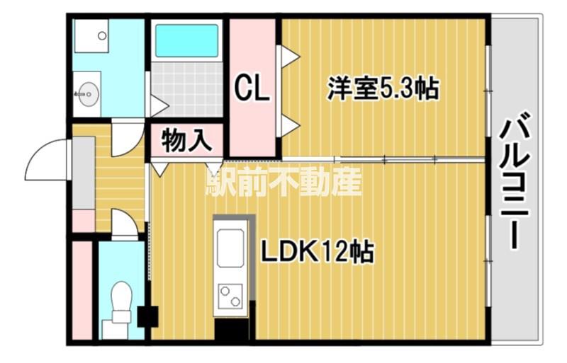プロスペールSV(1LDK/4階)の間取り写真