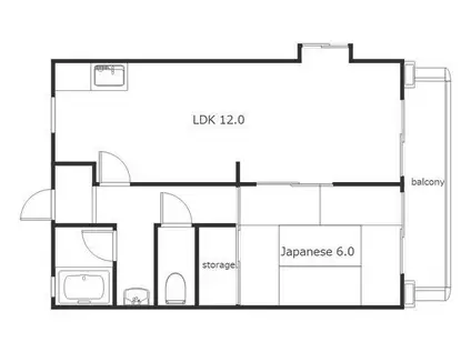 メゾン丸正(1LDK/2階)の間取り写真
