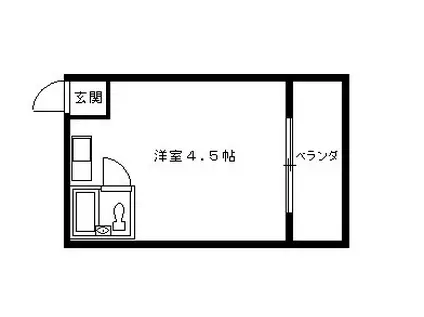 ドラゴンハイツ23(ワンルーム/1階)の間取り写真