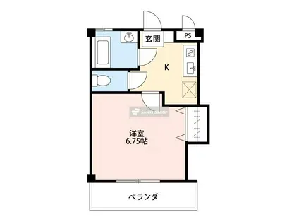 航空公園HAビル(1K/2階)の間取り写真