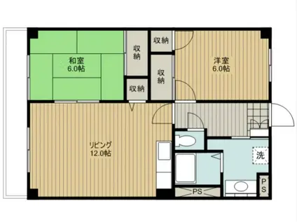 センチュリー21(2LDK/2階)の間取り写真