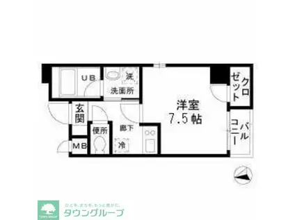 エスポワール(1K/4階)の間取り写真