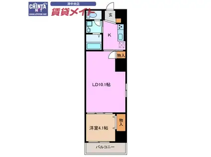 カーサステラ(1LDK/5階)の間取り写真