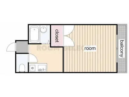 ウイングII(1K/2階)の間取り写真
