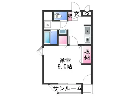 オリエンタルパレス(1K/6階)の間取り写真