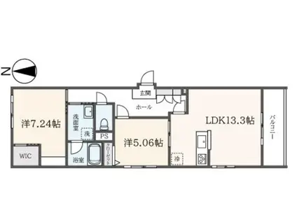プランドールMK(2LDK/2階)の間取り写真