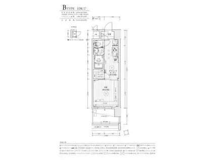 エステムコート名古屋グランツ(1DK/11階)の間取り写真
