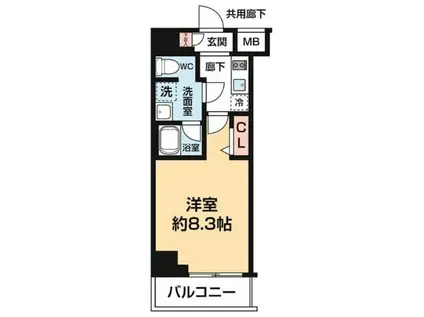 ARCOBALENO KANAMACHIII(1K/13階)の間取り写真