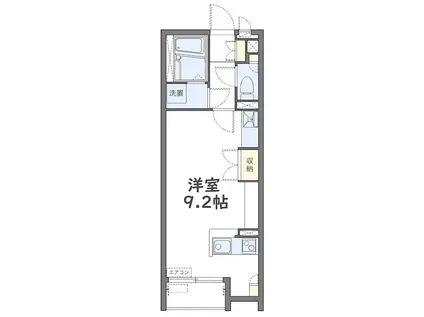 レオネクストKUZUHAII(ワンルーム/1階)の間取り写真