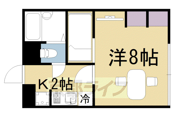 レオパレスDEERFIELDII(1K/2階)の間取り写真