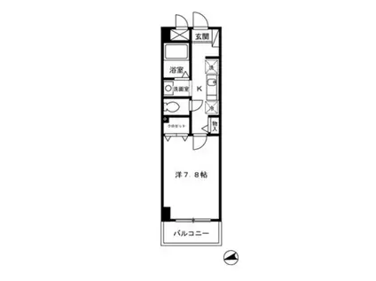 レジェンドアビタシオン(1K/2階)の間取り写真