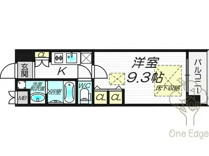 ノース VILLAG BIRTH PLACE 本館(1K/6階)の間取り写真