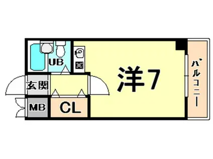 ユニテソリステ鳴尾(ワンルーム/3階)の間取り写真