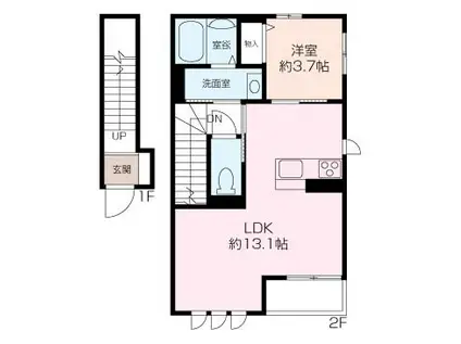 マーレ清風(1LDK/2階)の間取り写真
