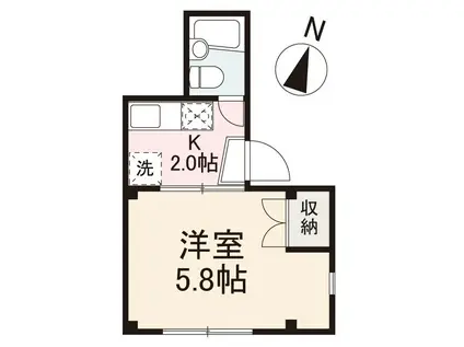 ホーミィ西宝(1K/3階)の間取り写真