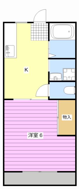 ジュネスコーポ(1K/2階)の間取り写真