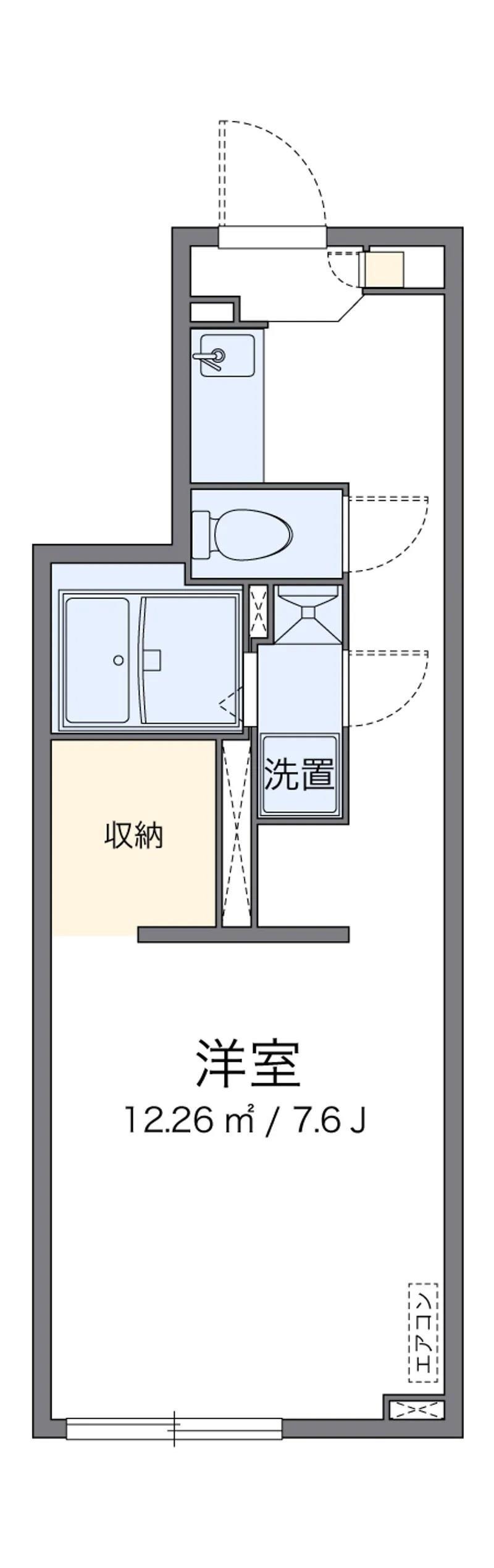 アルクソレイユ(1K/2階)の間取り写真