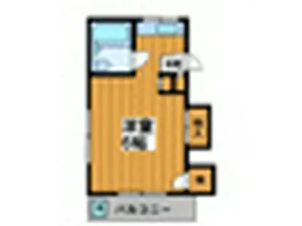 ハイツ藤(ワンルーム/1階)の間取り写真