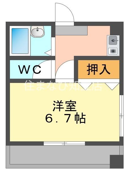 オーエムビル(1K/3階)の間取り写真