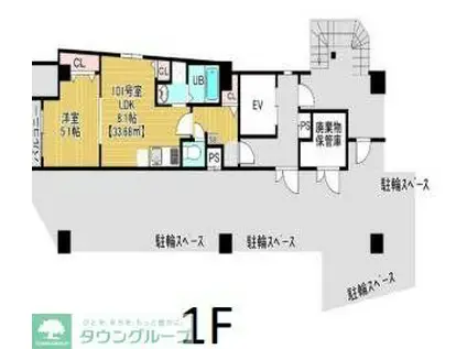 ARCRESIDENCE向島(1LDK/1階)の間取り写真