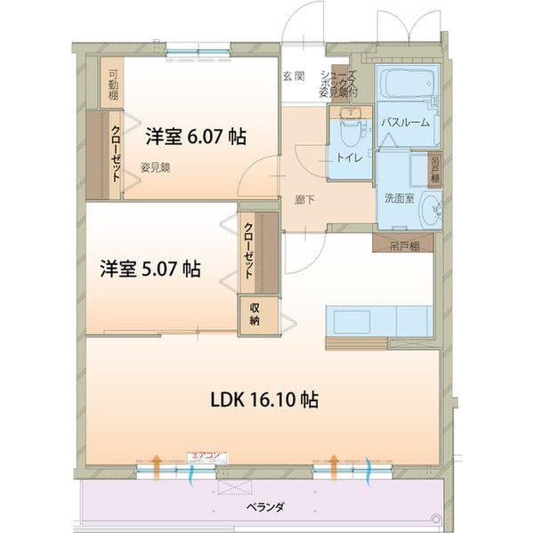 SWAN STYLE(2LDK/2階)の間取り写真