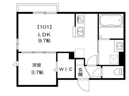 メゾン レトワール(1LDK/1階)の間取り写真