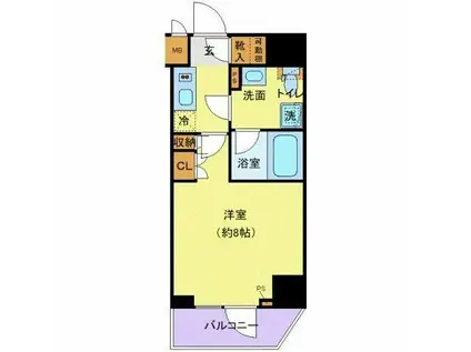 プレール・ドゥーク住吉IV(1K/5階)の間取り写真