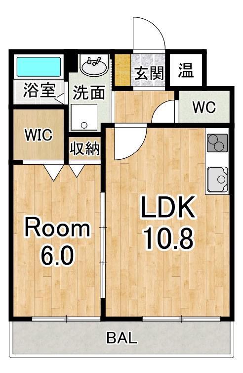 ELEGANTE(1LDK/3階)の間取り写真