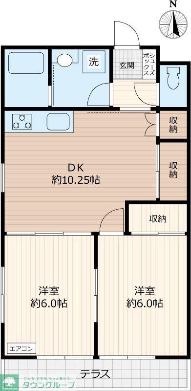 パークテラス(2LDK/1階)の間取り写真