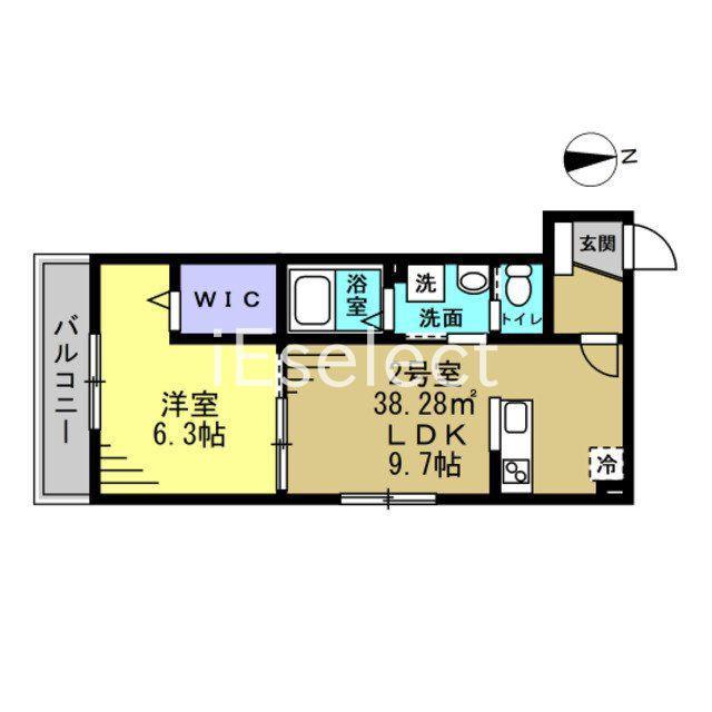 PLAISIR(1LDK/3階)の間取り写真